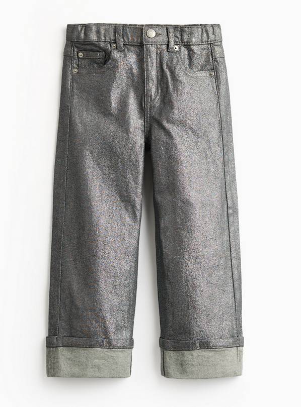 Silver Coated Wide Leg Jeans 6 years