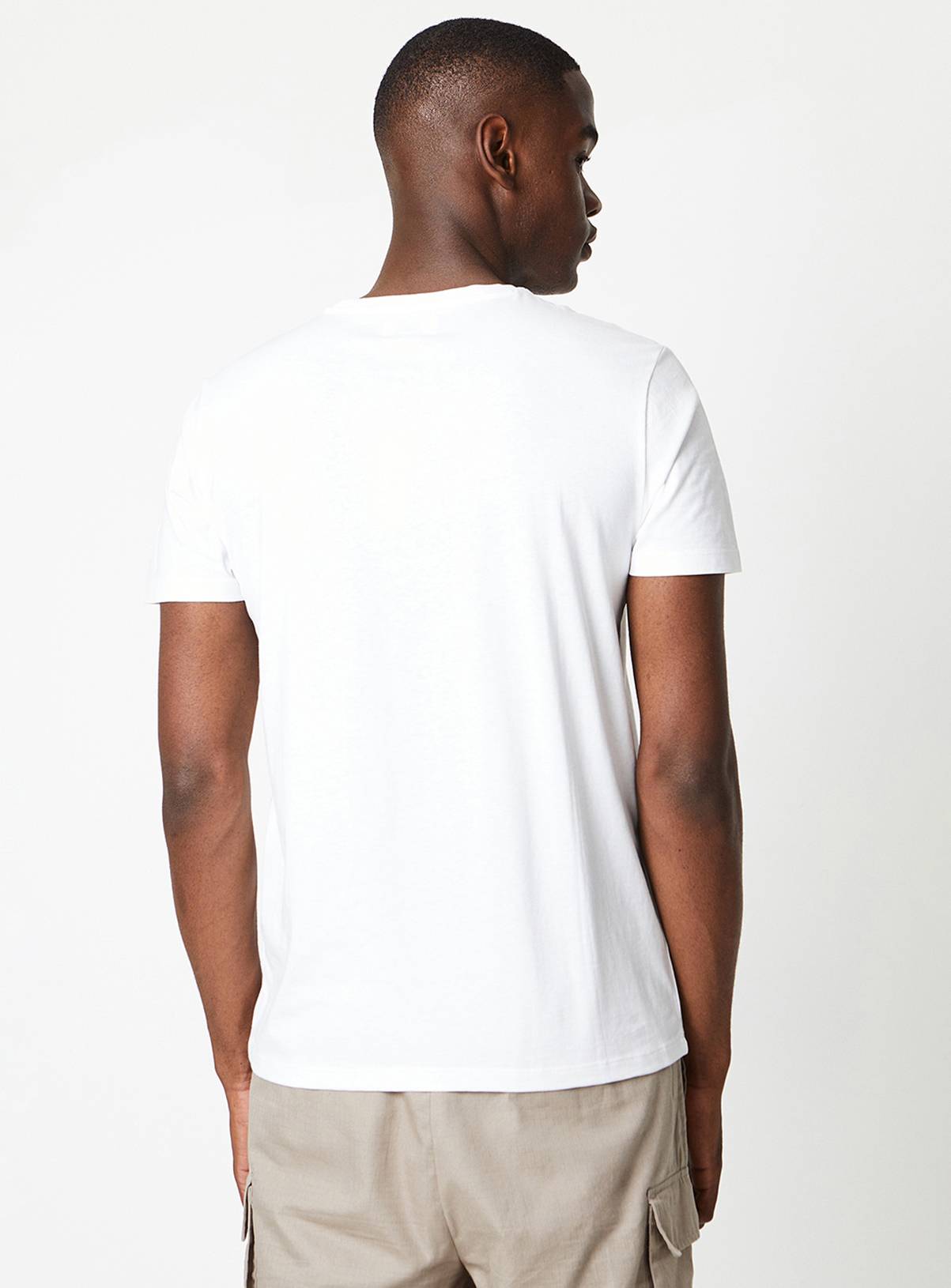 BURTON White Plain Crew Neck T Shirt XL - Image 3