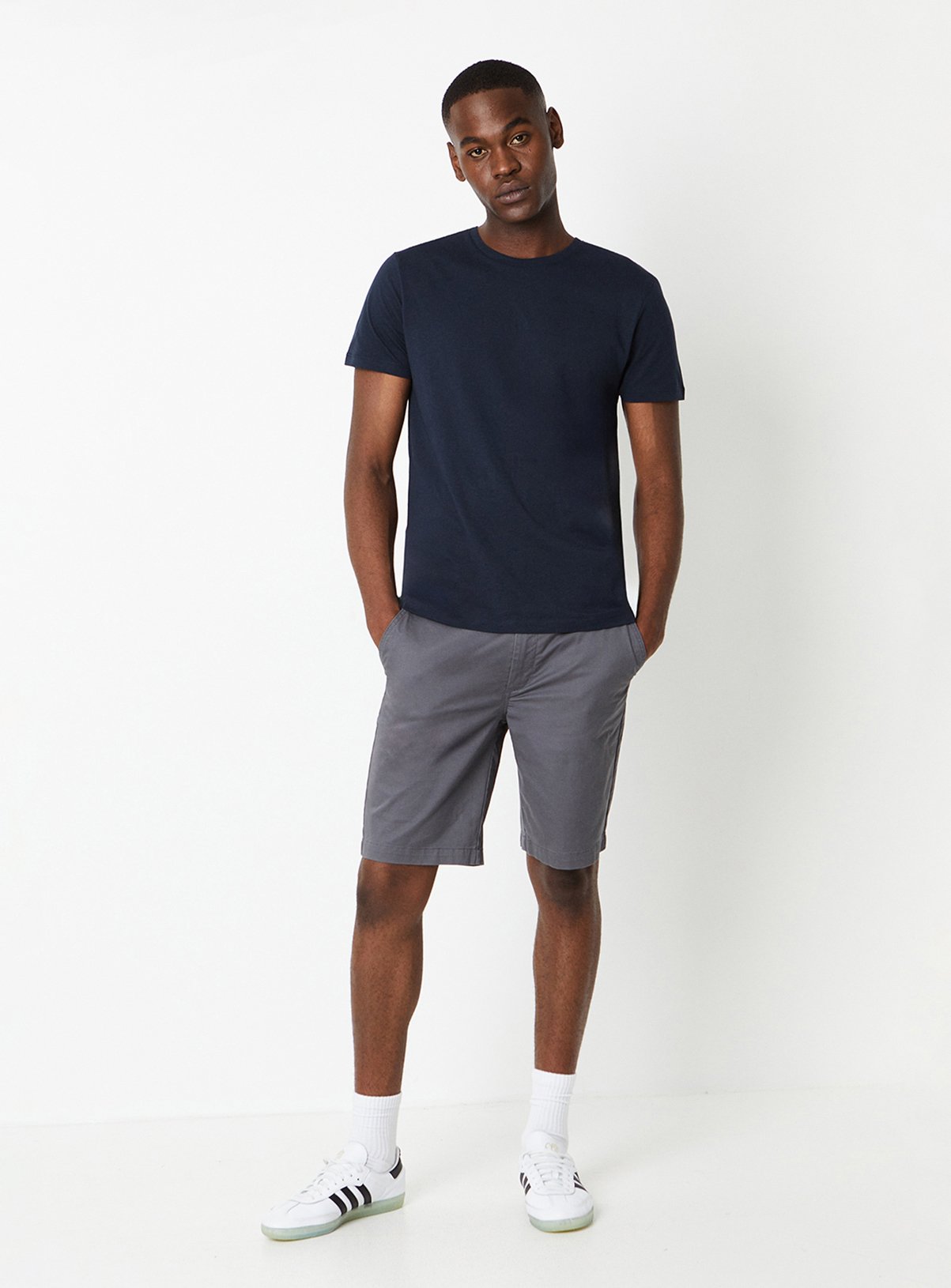 BURTON Navy Plain Crew Neck T Shirt XL - Image 4 thumbnail