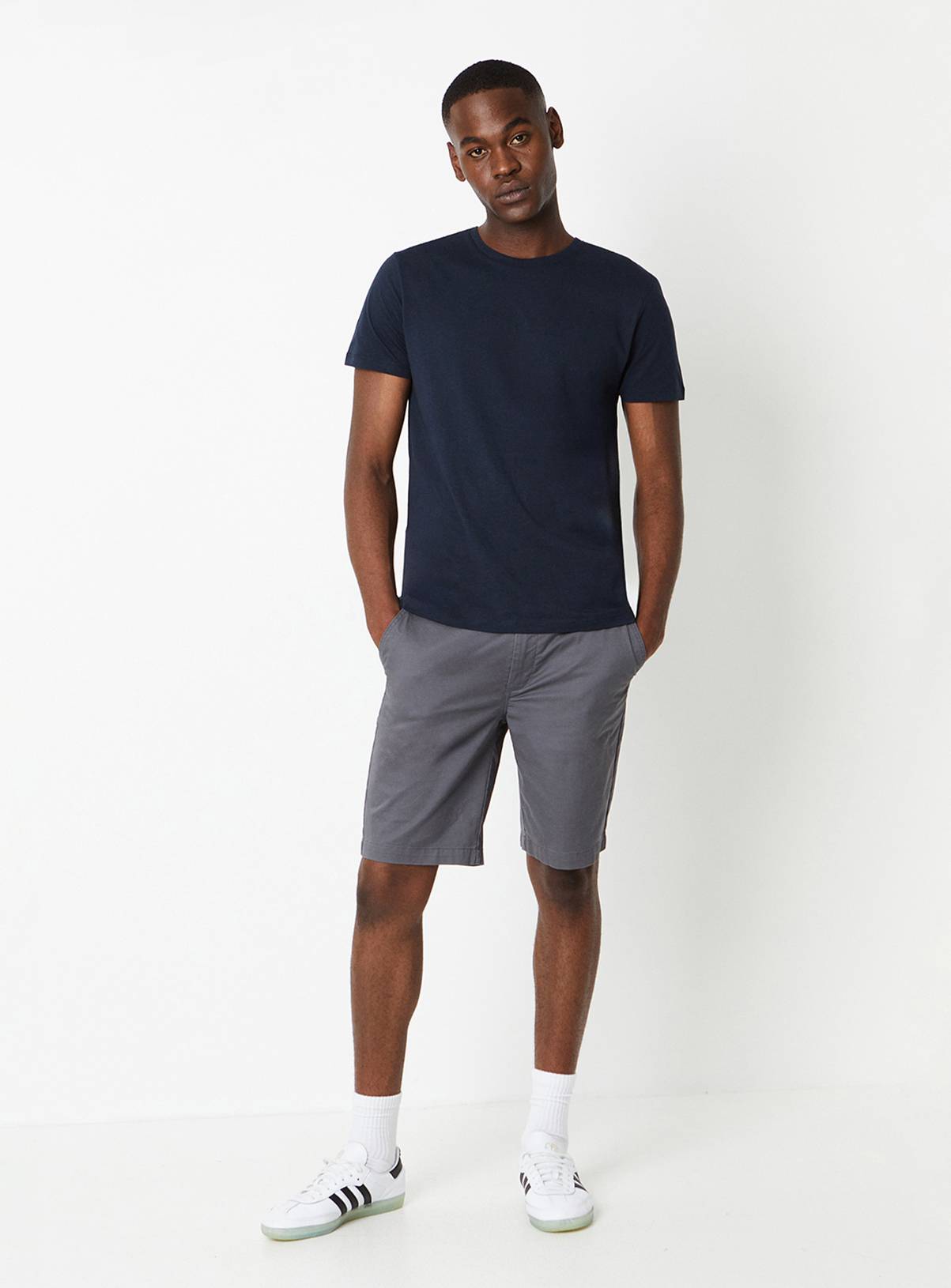 BURTON Navy Plain Crew Neck T Shirt XL - Image 4