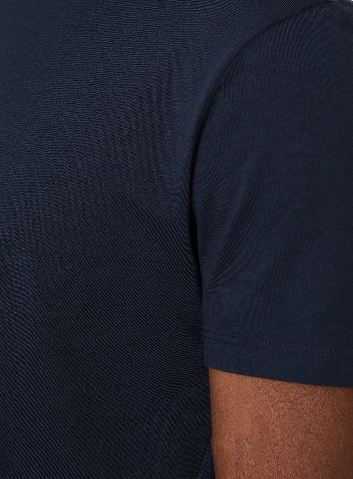 BURTON Navy Plain Crew Neck T Shirt XL - Image 5 thumbnail