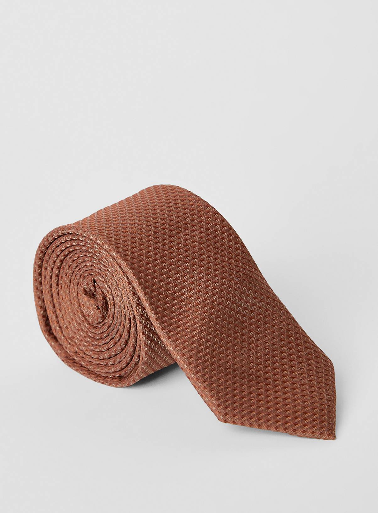 BURTON Rust Textured Tie One Size - Image 1