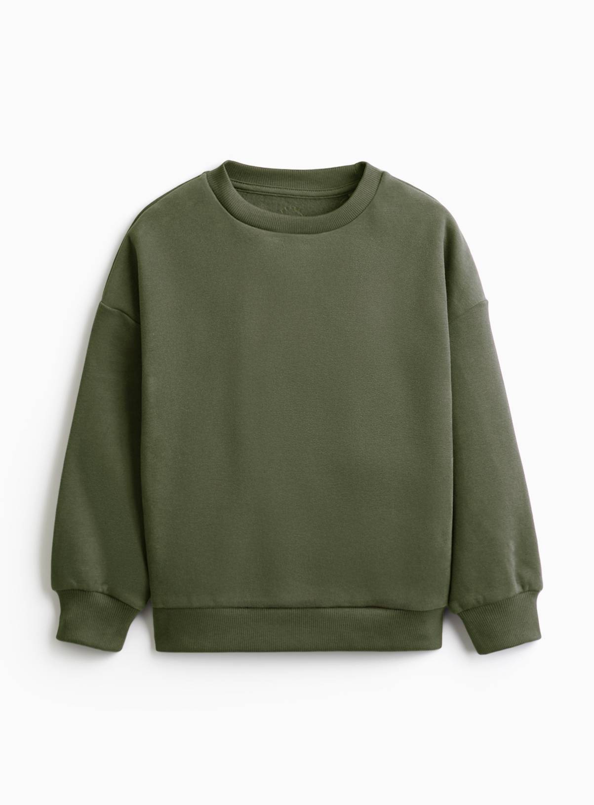 Khaki Crew Sweatshirt 1 year - Image 1