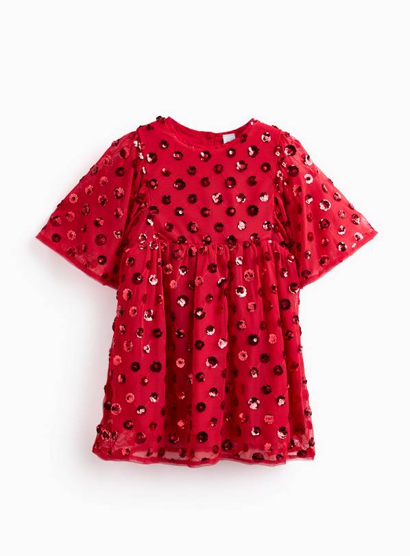 Black 3D Flower Embellished Party Dress 3-4 years