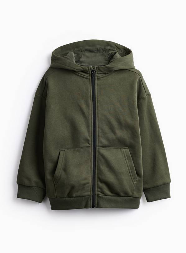 Khaki Zip Through Hoodie 6 years