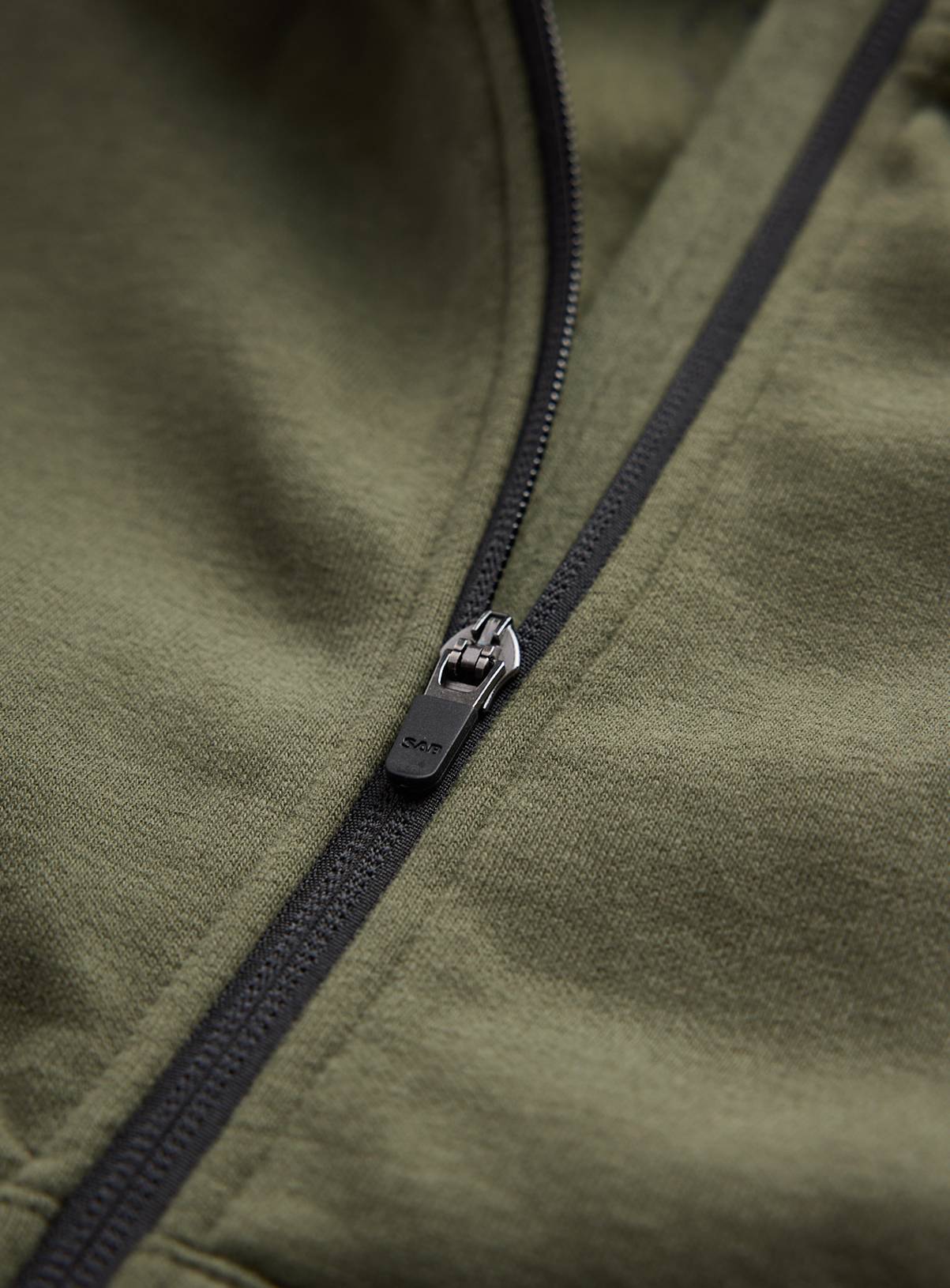 Khaki Zip Through Hoodie 9 years - Image 2
