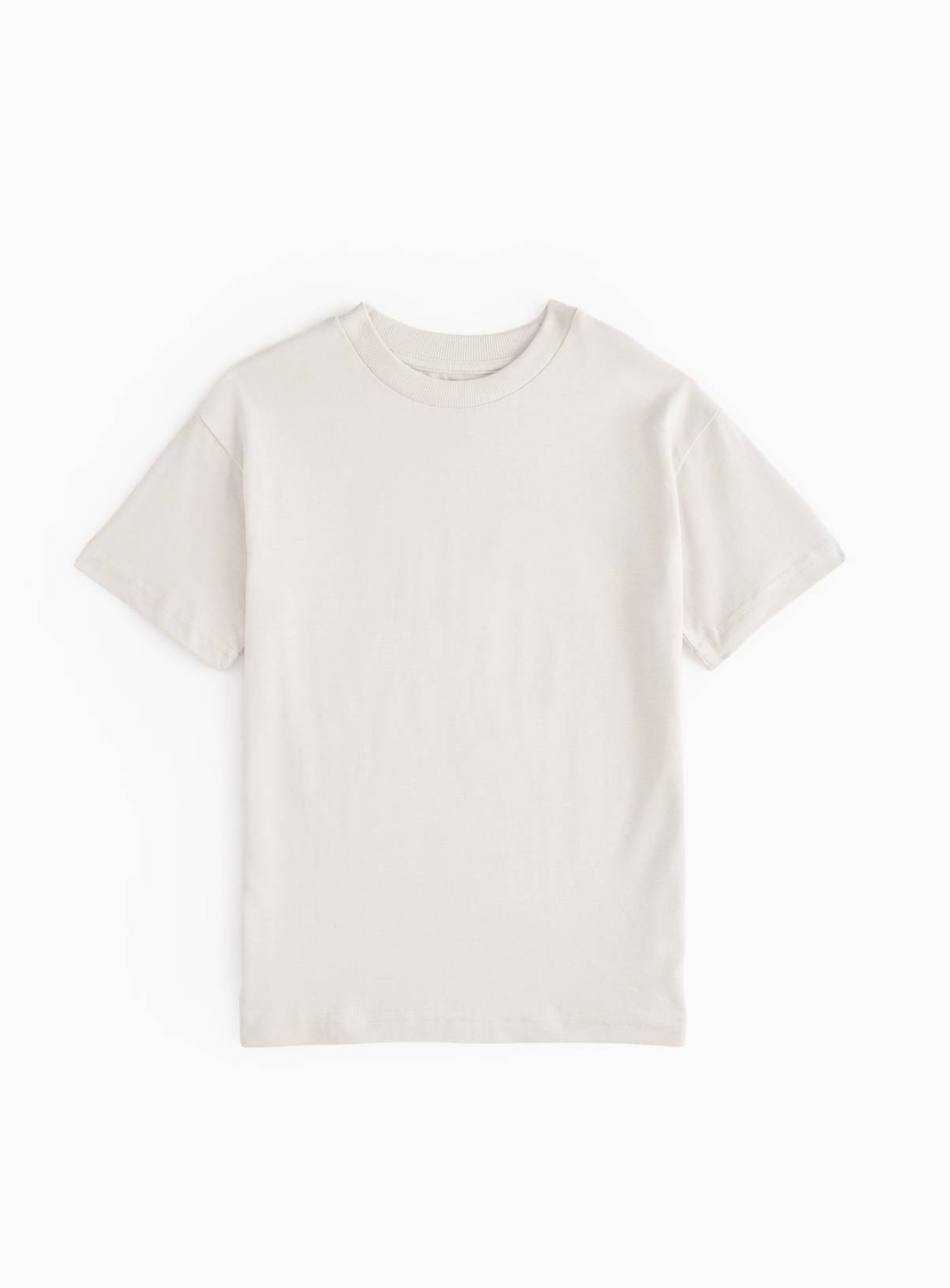 Cream Plain T-Shirt 8 years - Image 1