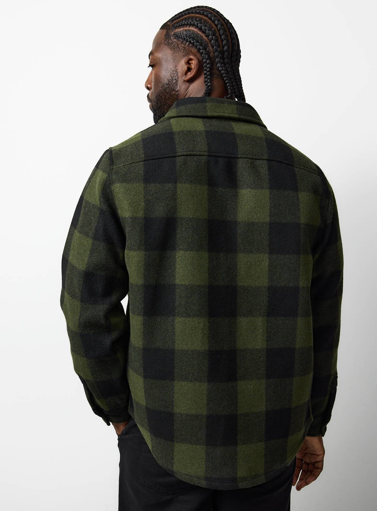 Khaki Buffalo Check Shacket XL - Image 5