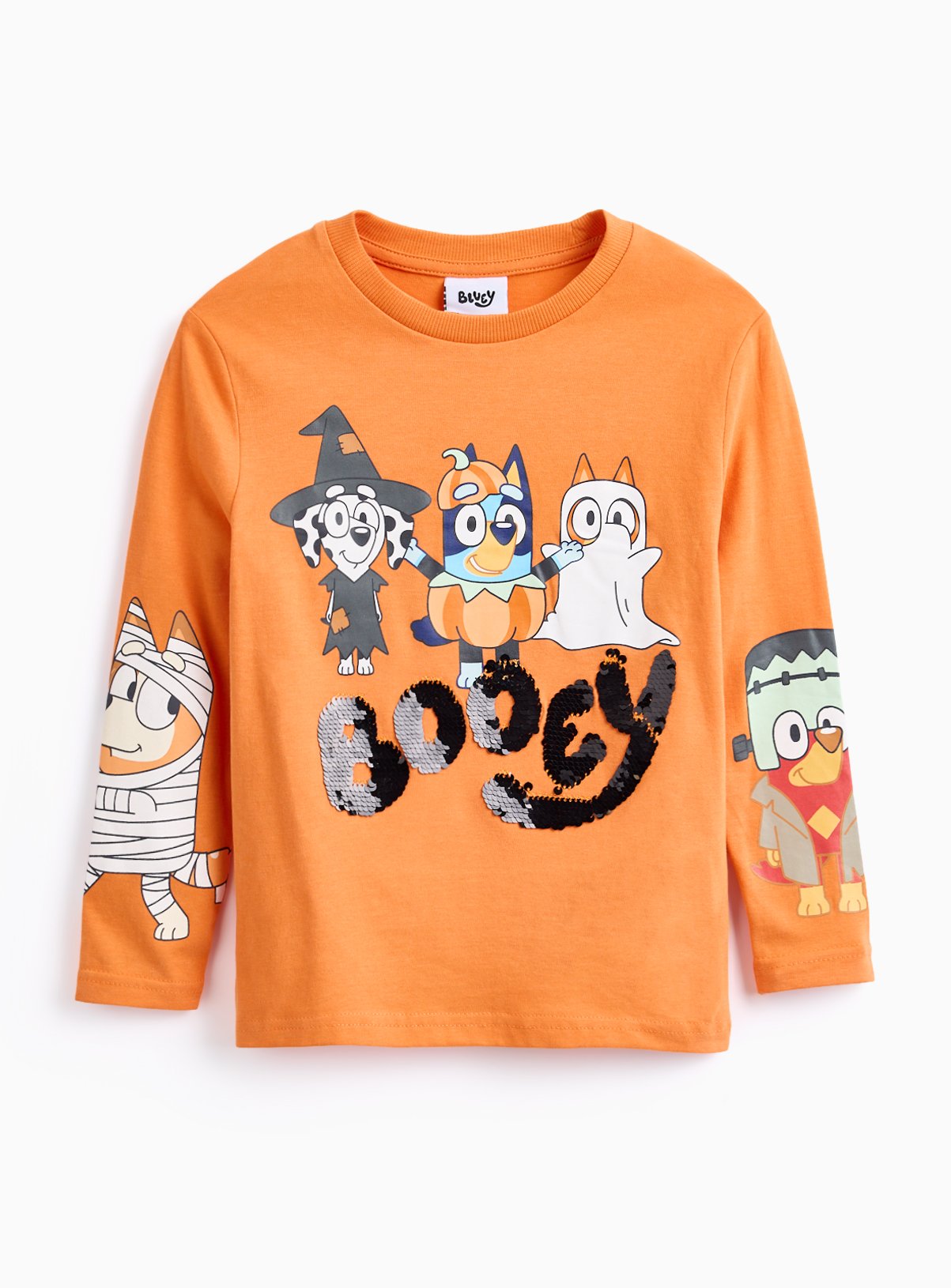 Orange Bluey Halloween Orange Long Sleeve T-Shirt - Bluey by Sainsbury's