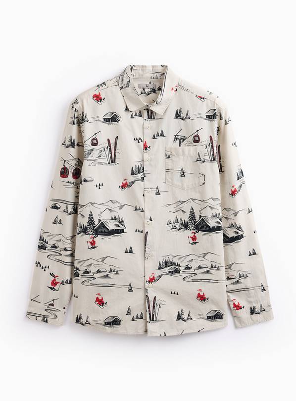 Stone Santa Ski Printed Long Sleeve Shirt XL