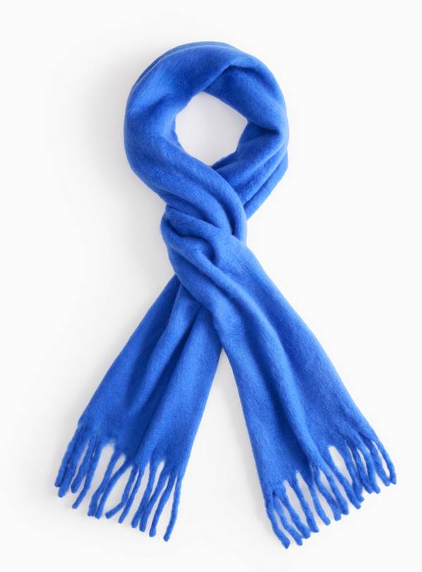 Cobalt Heavyweight Knitted Scarf One Size