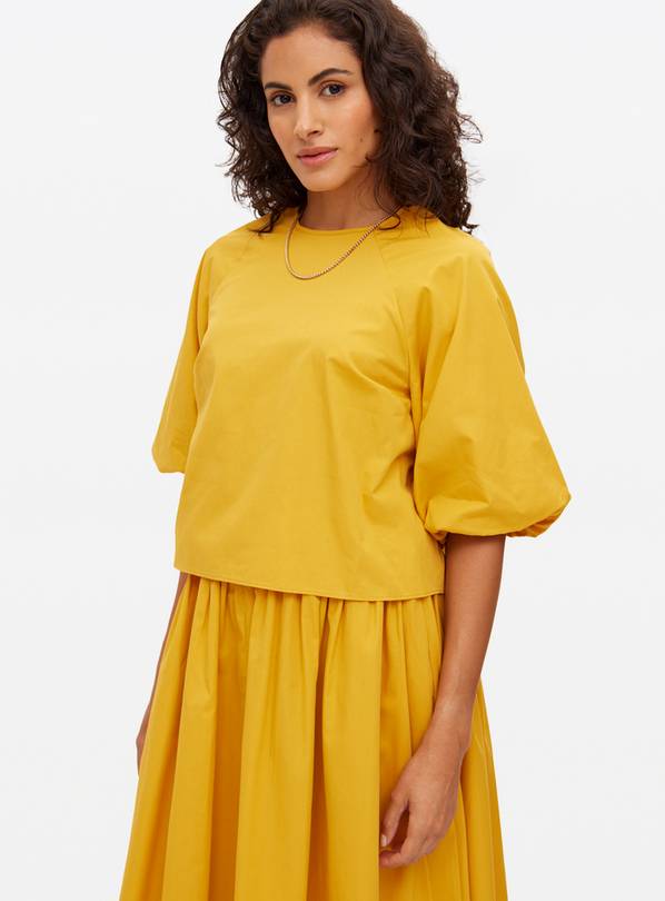 Yellow Puff Sleeve Co-ord Top 24