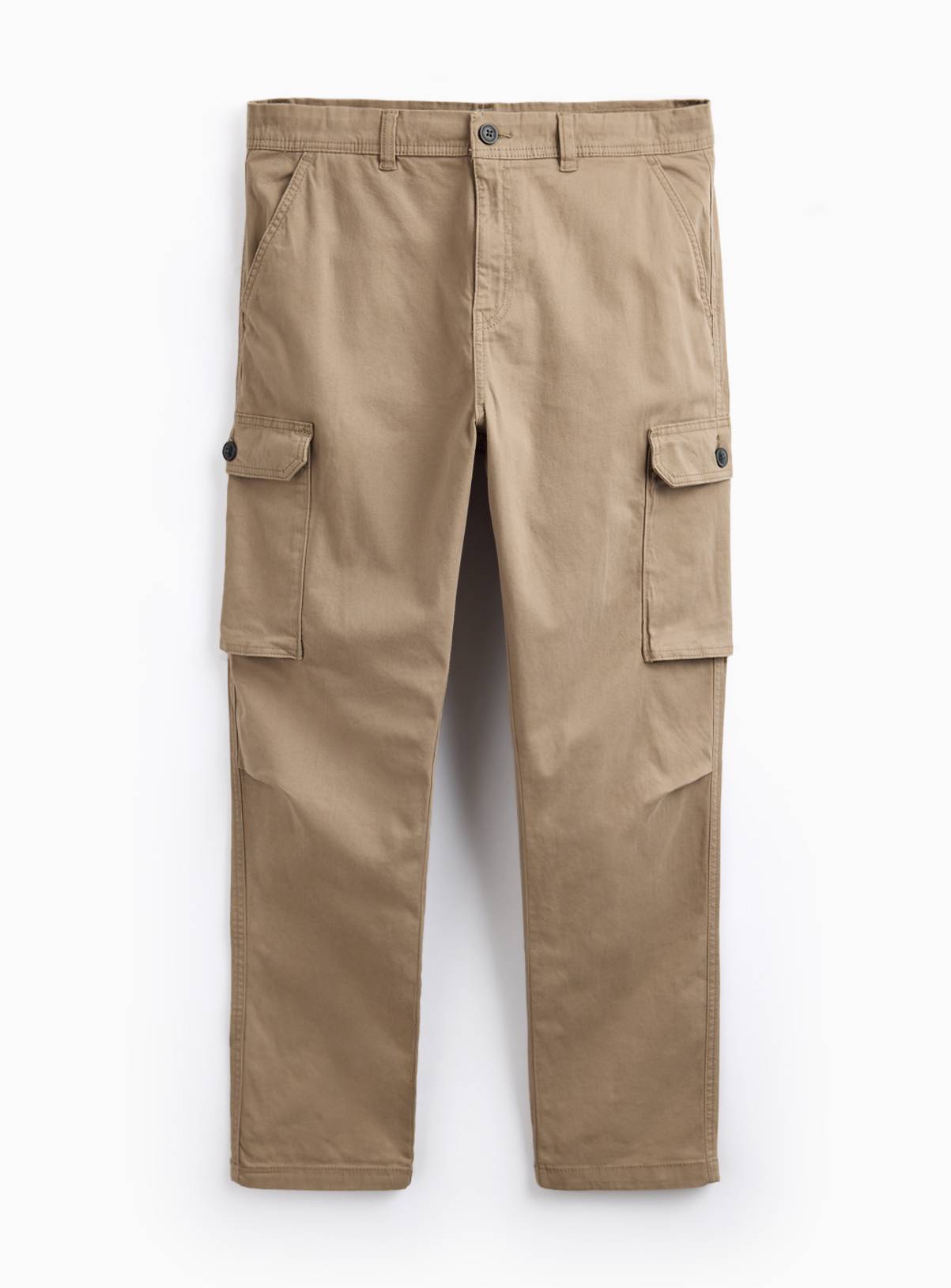 Stone Straight Leg Cargo Trousers 42S - Image 3