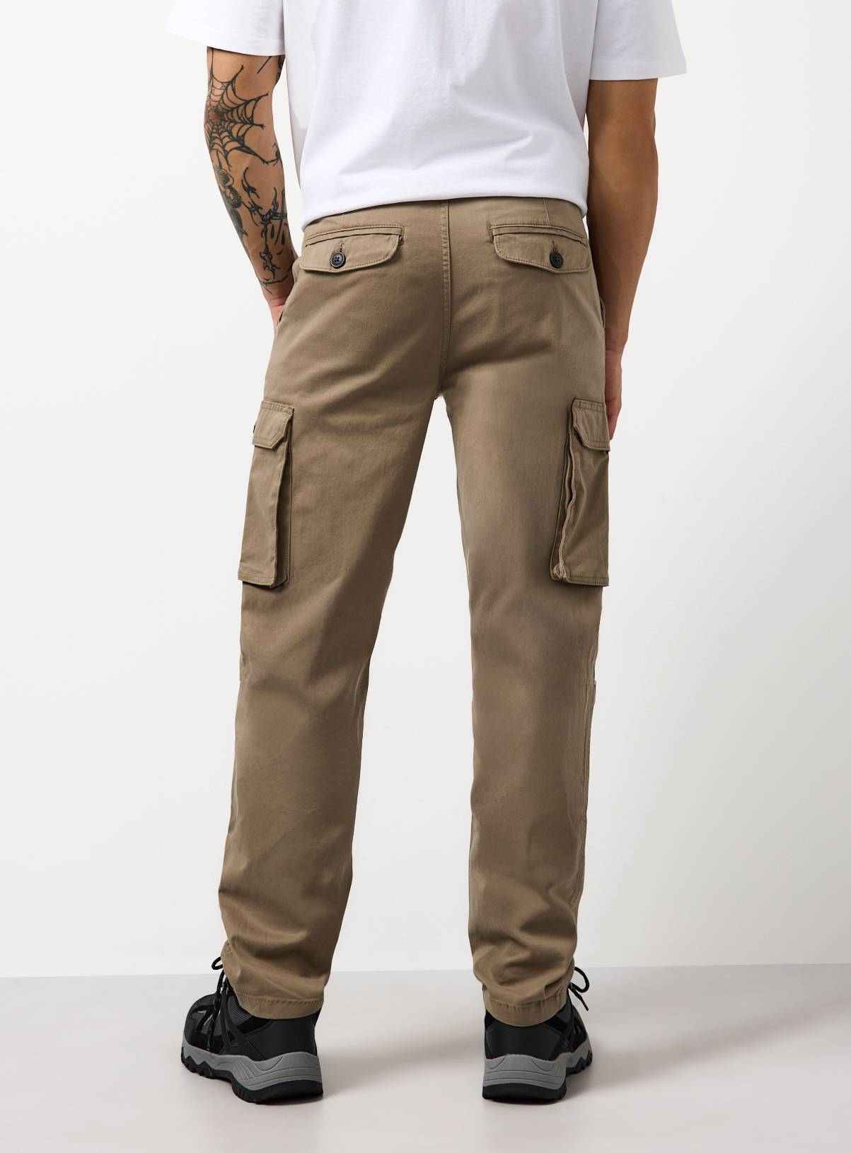 Stone Straight Leg Cargo Trousers 42S - Image 5