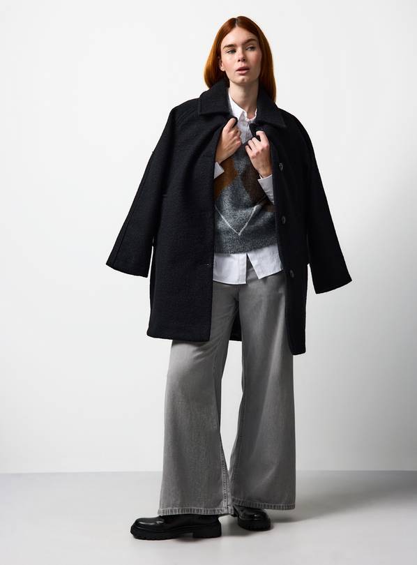 Black Slim Dolly Car Coat XL