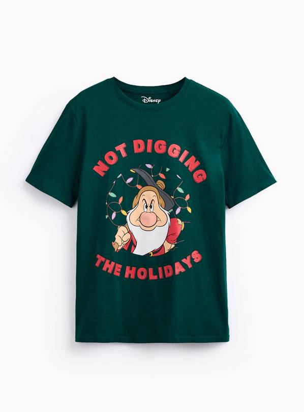 Disney Grumpy Green Christmas Graphic T-Shirt XXXL