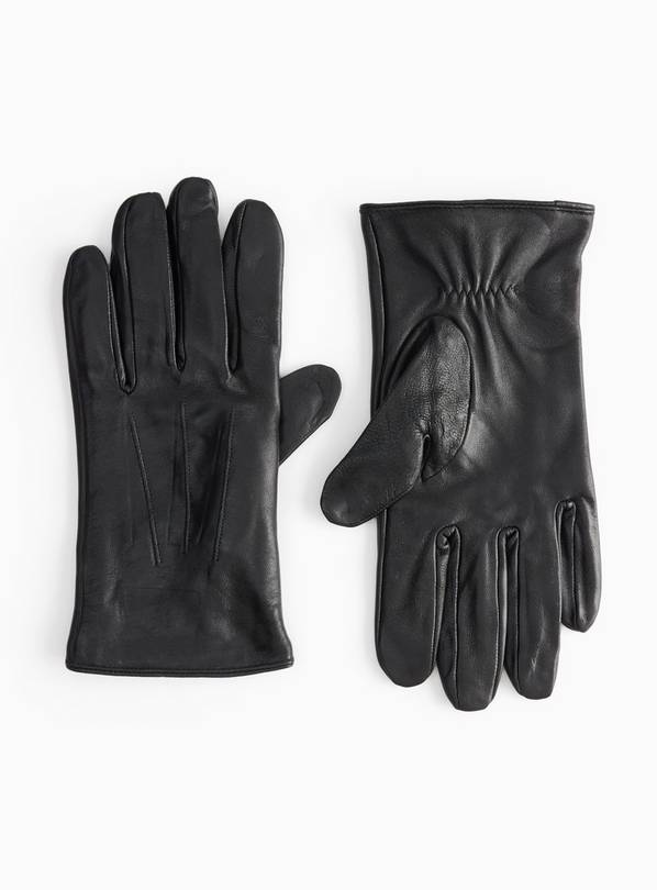 Black Leather Gloves S/M