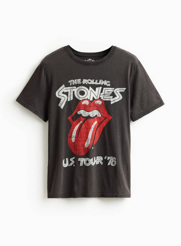 Charcoal Washed Rolling Stones Graphic T-Shirt XXXL