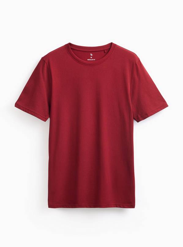 Red Regular Crew T-Shirt L