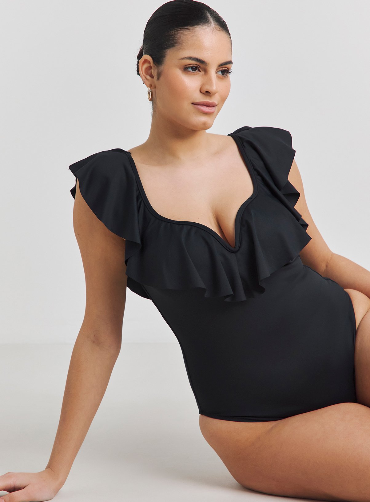 SIMPLY BE V Wire Bardot Swimsuit 26 - Image 3 thumbnail