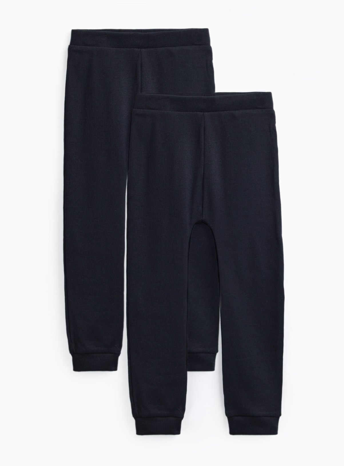 Plain Black Leggings 2 Pack 1-2 years - Image 1 thumbnail