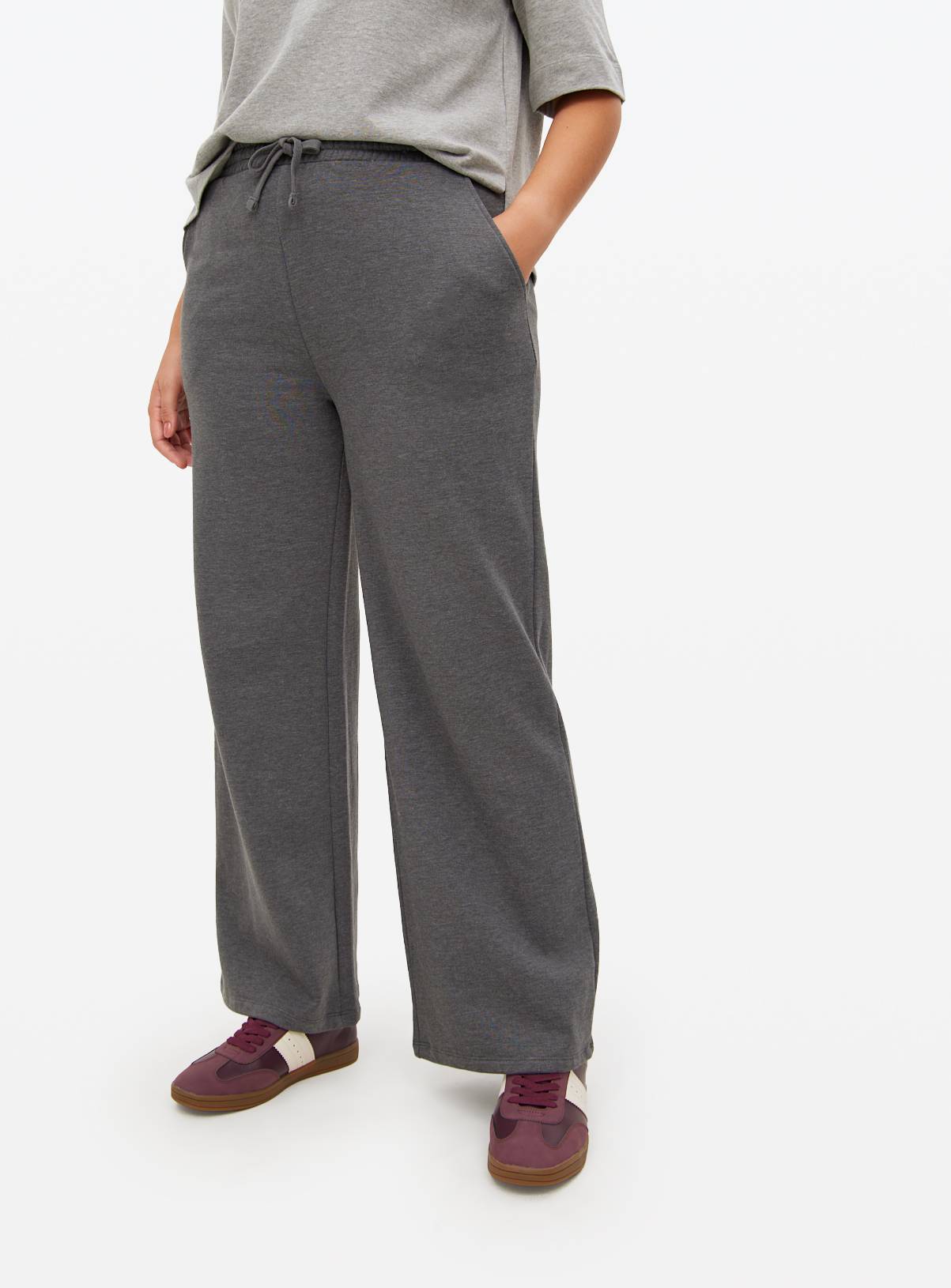 Charcoal Core Wide Leg Joggers XL - Image 1