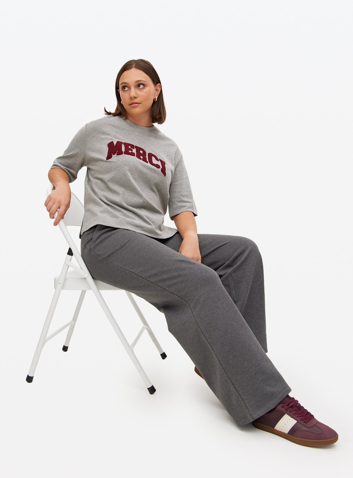 Charcoal Core Wide Leg Joggers XL - Image 2 thumbnail