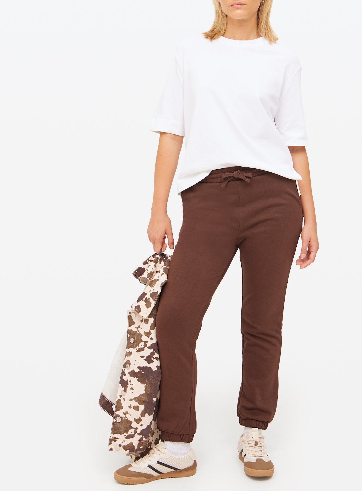 Brown Core Tapered Co-ord Joggers M - Image 2 thumbnail