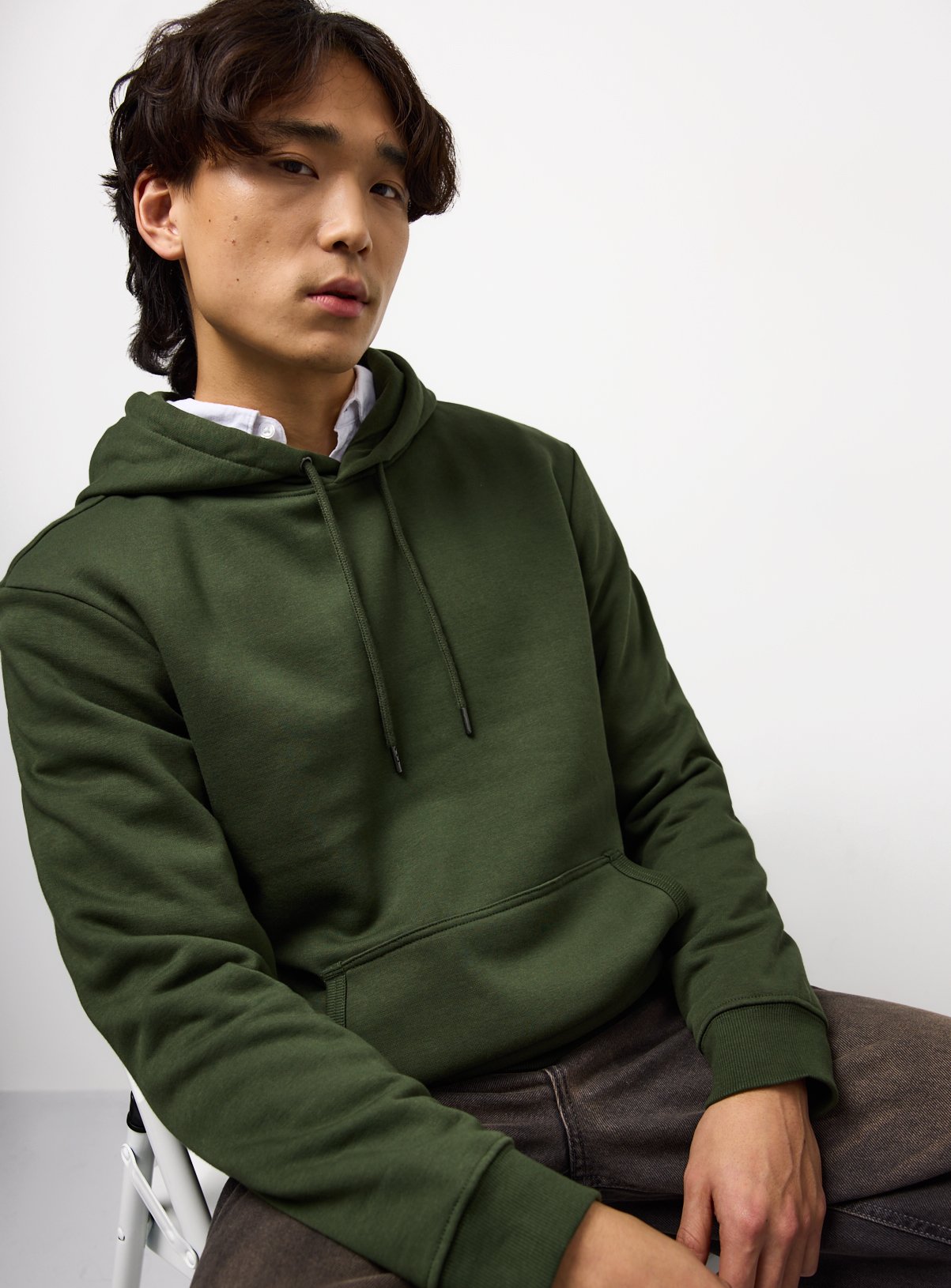 Men's Khaki Overhead Hoodie