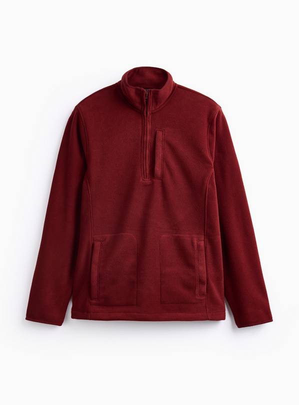 Red Quarter Zip Fleece Jumper XXL