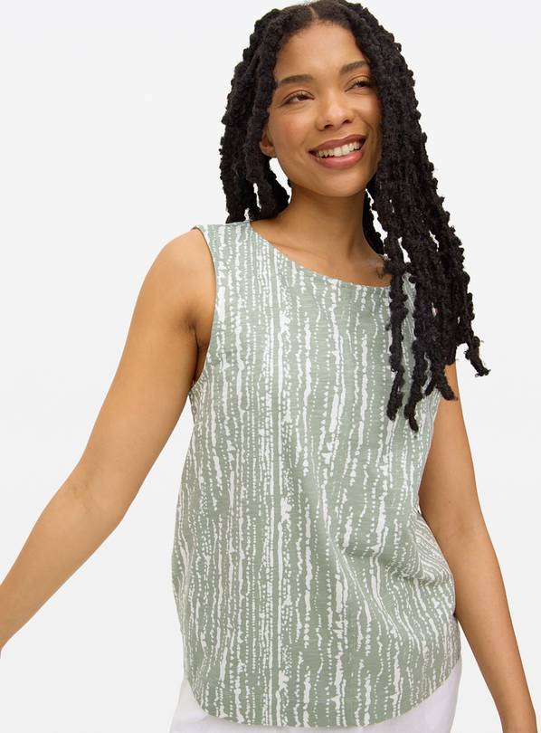 Green Mark Making Print Sleeveless Vest 8
