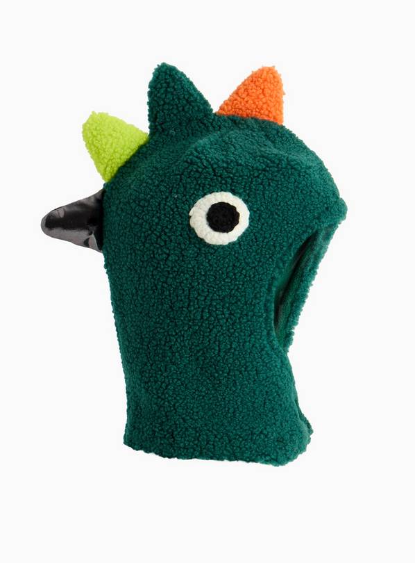 Green Dinosaur Spike Fleece Balaclava 2-3 years