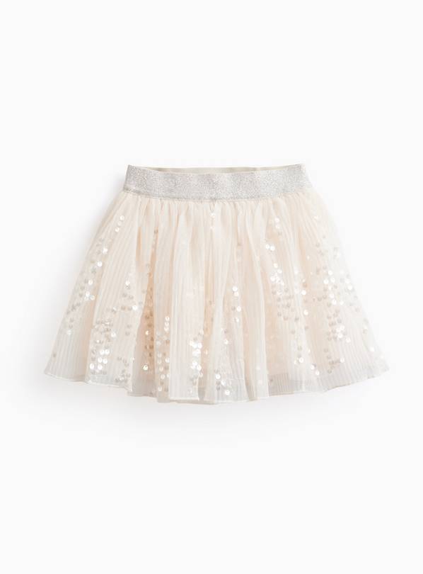 Cream Sequin Mesh Tutu Skirt 4-5 years