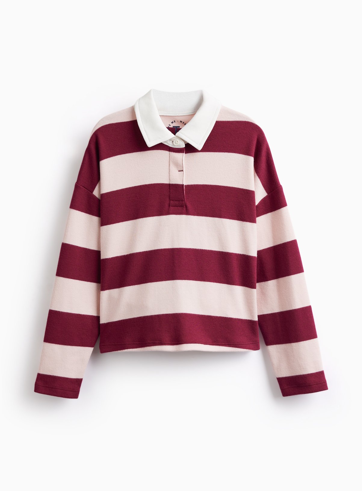 Burgundy Striped Rugby Top 7 years