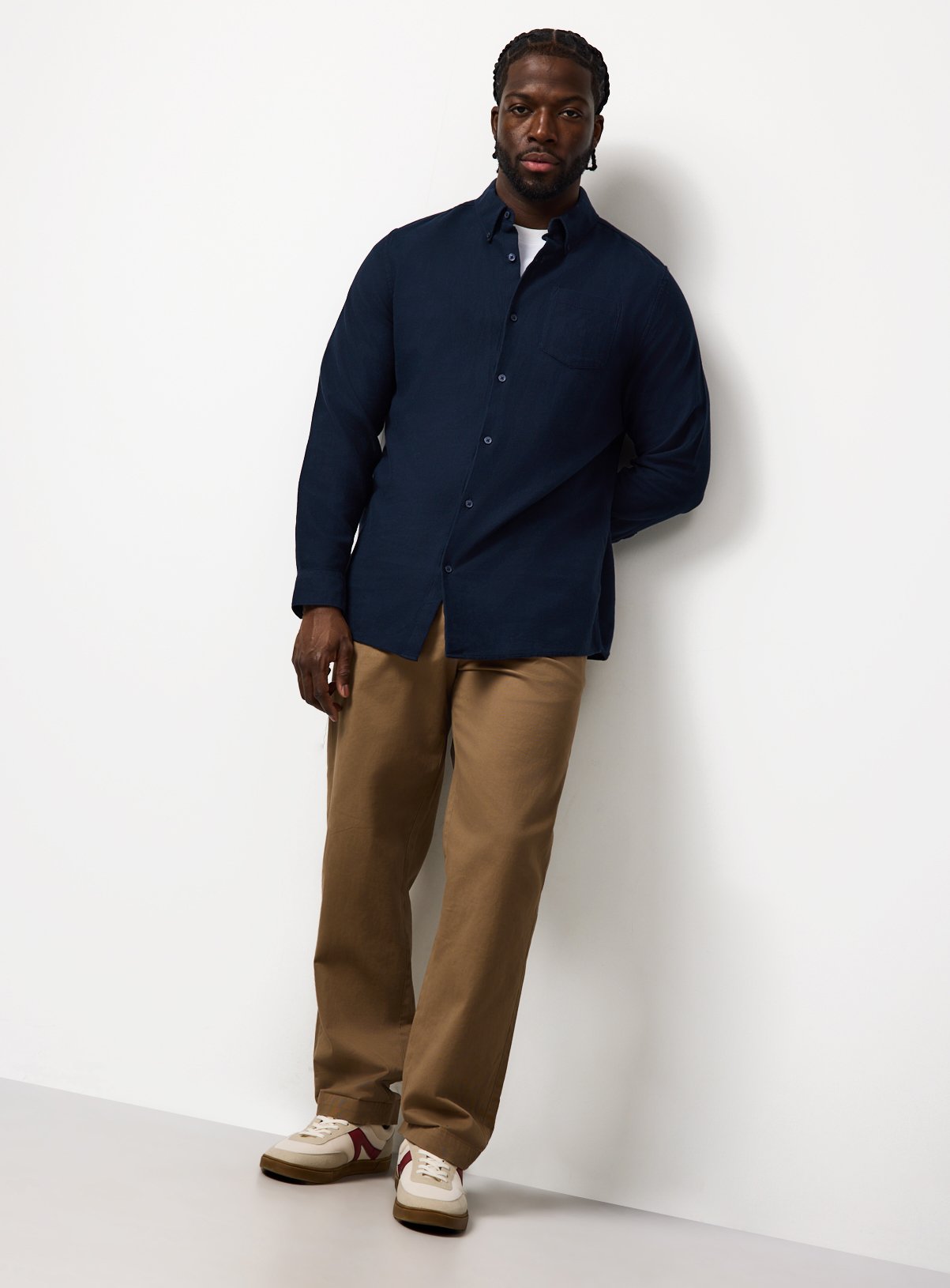 Blue Jacquard Texture Regular Fit Long Sleeve Shirt 17 - Image 2 thumbnail