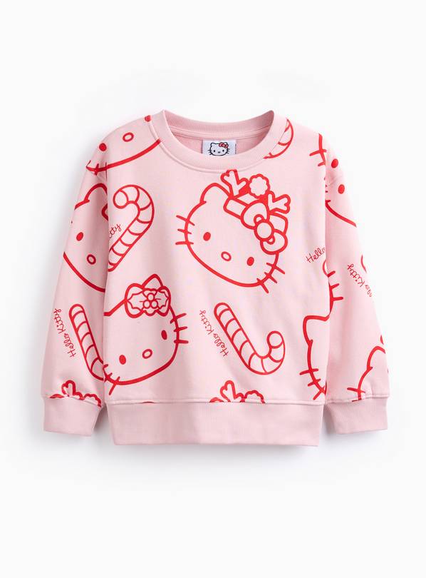 Pink Hello Kitty Christmas Printed Sweatshirt 8 years