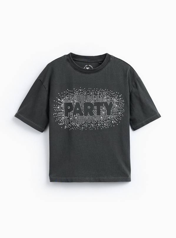 Charcoal Hotfix Party Slogan T-Shirt 7 years