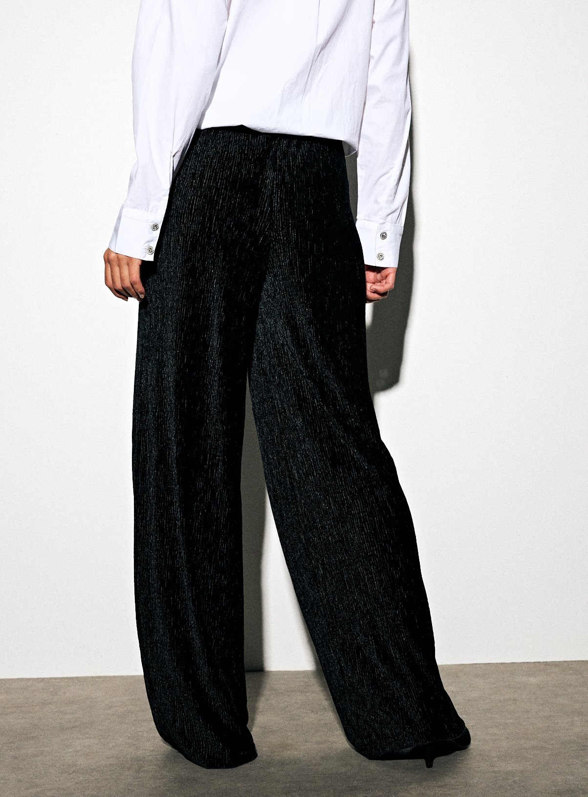 Black Velvet Textured Flares 18 - Image 4 thumbnail