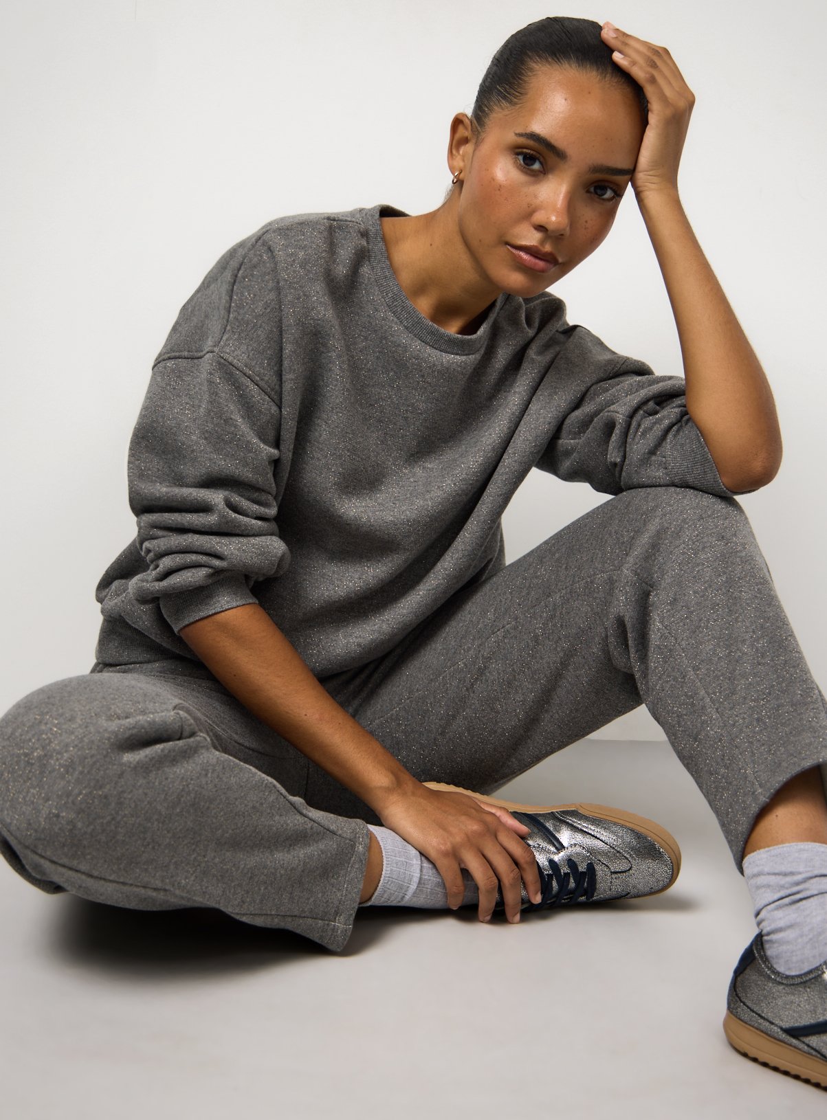 Grey Barrel Leg Co-ord Joggers L - Image 2 thumbnail