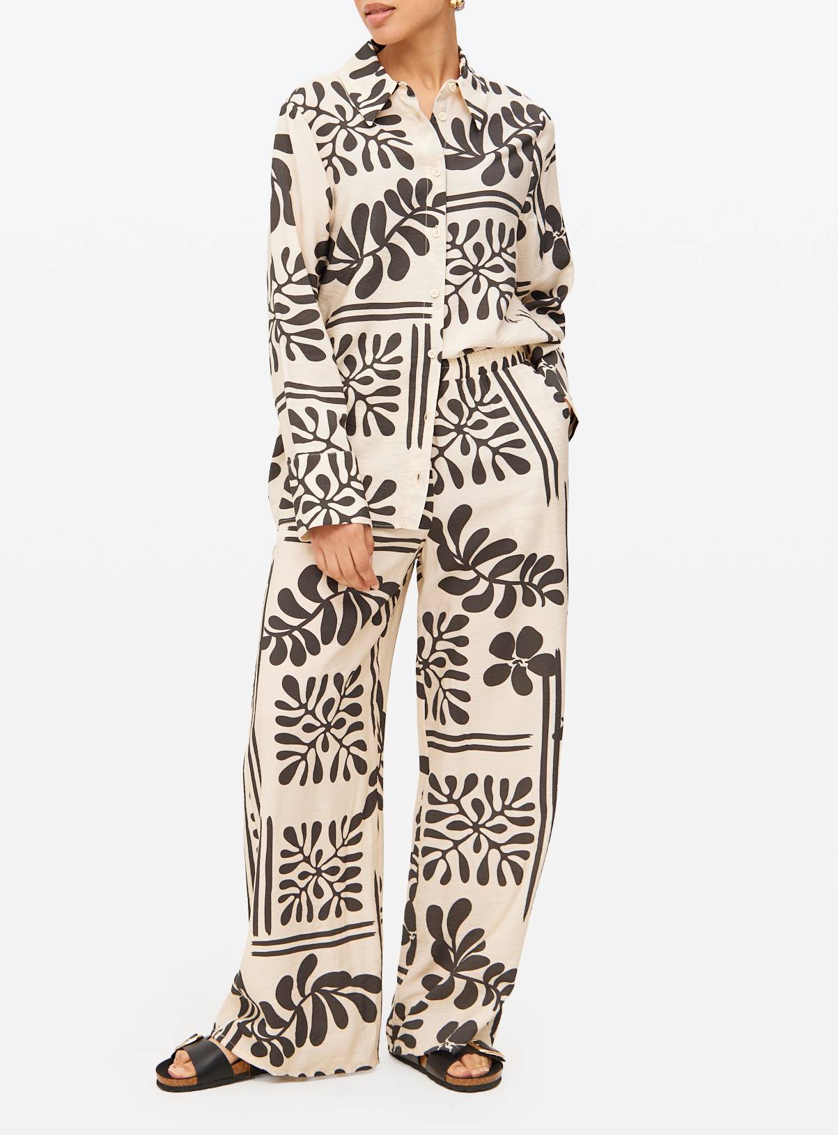Abstract Printed Wide Leg Co-ord Trousers  20 - Image 3