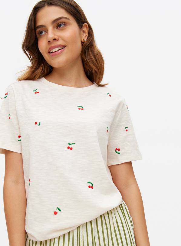 Cherry Embroidered Regular Fit T-Shirt 20
