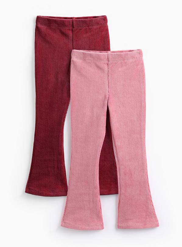 Pink & Berry Corduroy Flared Leggings 2 Pack 2-3 years