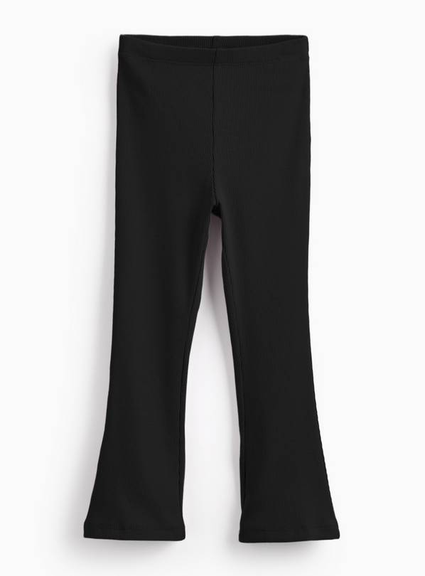 Black Flared Ribbed Leggings 2-3 years