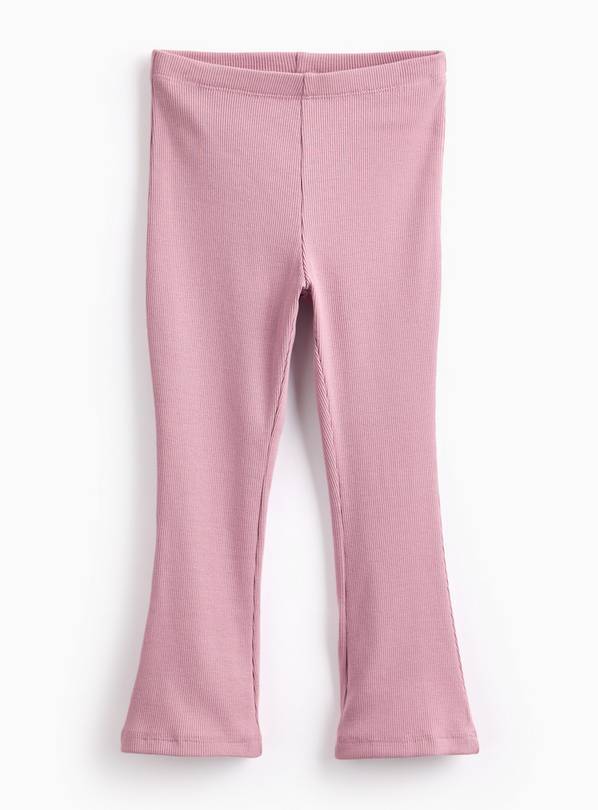 Pink Flared Ribbed Leggings 4-5 years
