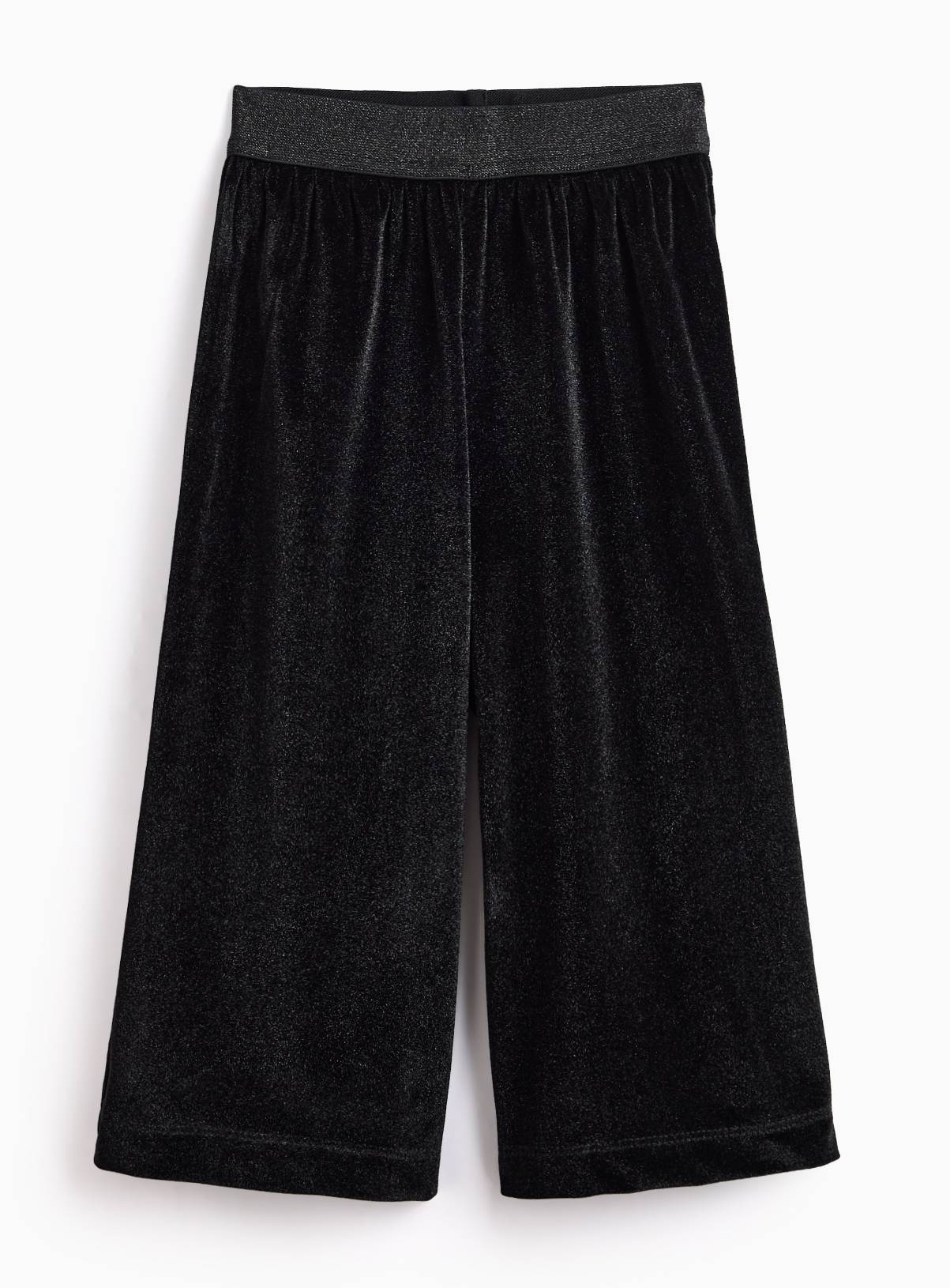Charcoal Velour Wide Leg Trousers 1-2 years - Image 1