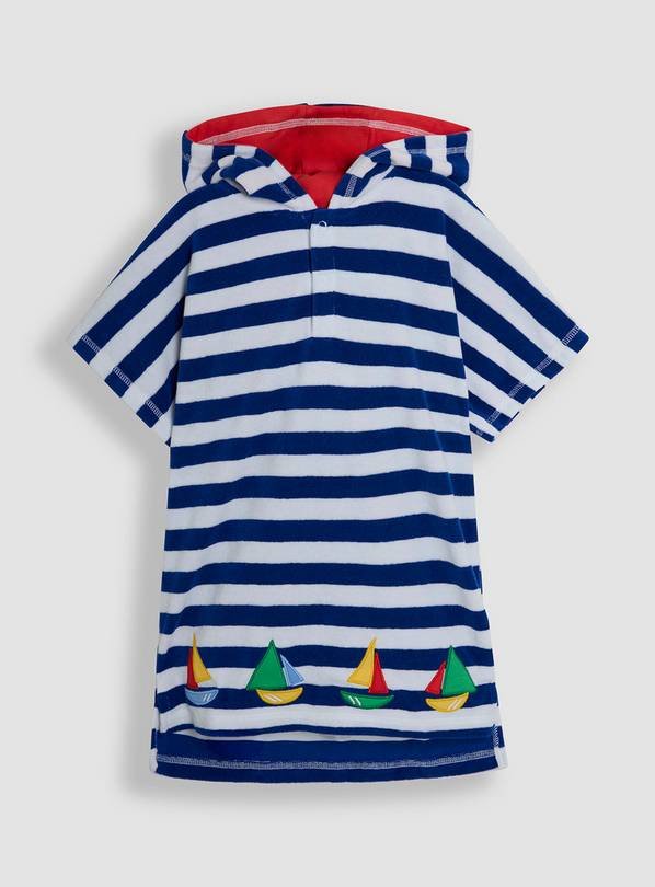 JOJO MAMAN BÉBÉ Boat Towelling Poncho 1-2 Years