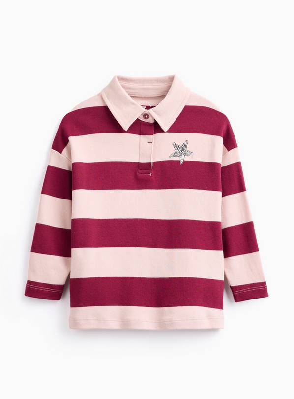Pink Striped Rugby Top 2-3 years