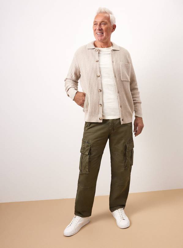 UNION WORKS Khaki Cargo Trousers 42S