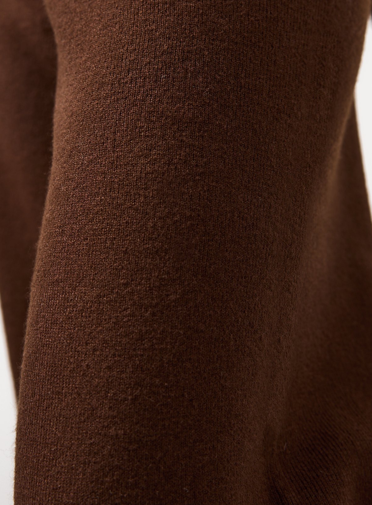 Brown Compact Knit Wide Leg Co-ord Trousers  24 - Image 3 thumbnail