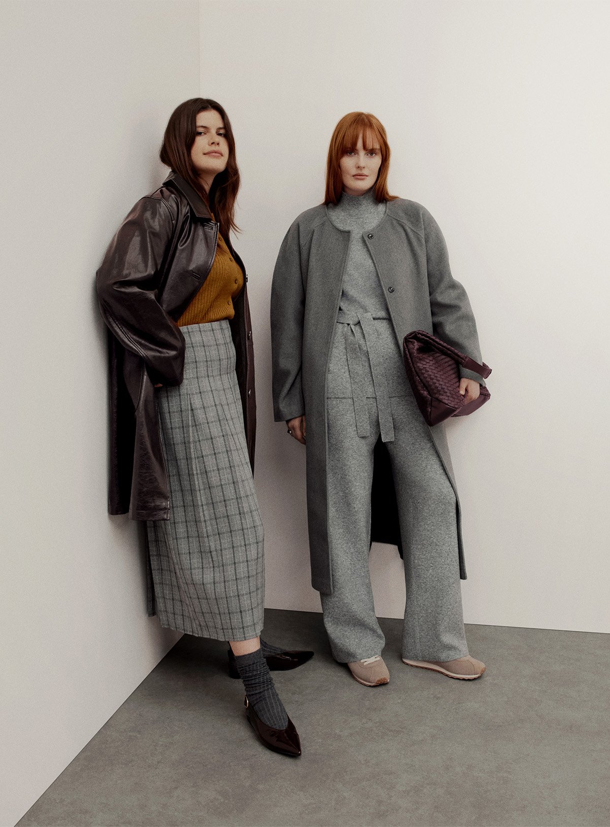 Grey Compact Knit Wide Leg Co-ord Trousers  6 - Image 3 thumbnail